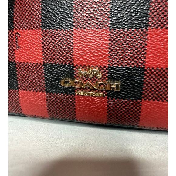 Coach Chaise Crossbody – Red Buffalo Check Plaid | Holiday Handbag - Picture 5 of 8